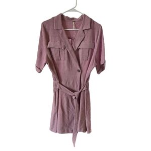 Free‎ People Mauve Belted Mini Dress
